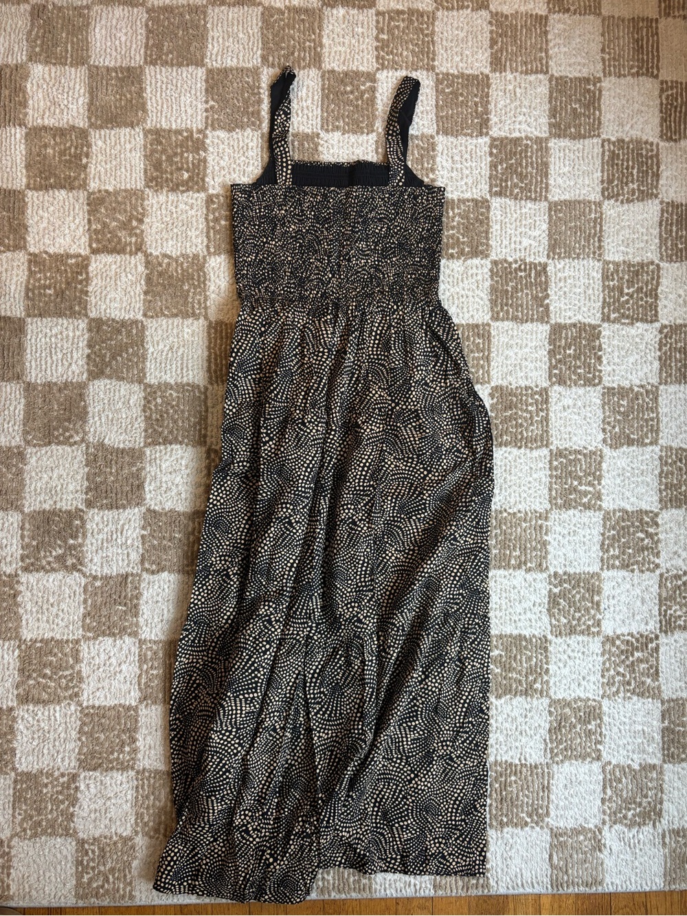 Madewell Maxi Sundress with Pattern (Black/Cream) size 2 - Picture 3 of 3